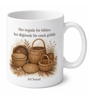 Sepetçilik Temalı Özel Tasarım Baskılı Kupa Bardak Hediye Porselen Mug