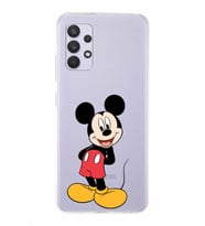 Samsung Galaxy A13  Kapak Mickey Mouse Tasarımlı Şeffaf Silikon Kılıf