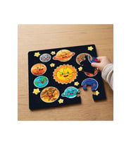 Solar Sistem Gezegenler Tasarımlı 24 Parça Ahşap Çocuk Puzzle MPK1095
