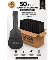 Midex GK-50A-50X Akustik Gitar Çantası 50'li Paket Kaliteli Siyah Kılıf (50 Adet)
