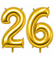 26 Rakam Folyo Balon Altın Rengi (36 cm)