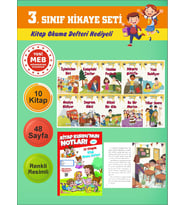 3.Sınıflar İçin Okumayı Sevdiren 10 lu Hikaye Seti 2 (Kitap Okuma Defteri Hediyeli)