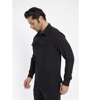 Crozwise Outdoor - Erkek Siyah Spor Gömlek - 7132-10