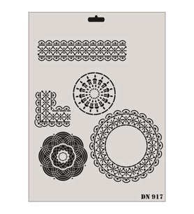 Dantel Seri Dn-917 Stencil 35X25 Cm