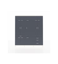 Arges Gardrop 8 Raflı 4 Çekmeceli 3 Askılı 220x30x243 Aytaşı-Antrasit