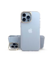 iPhone 13 Pro Kılıf Skuba Köşeleri Korumalı Kamera Standlı Kılıf (Gold)