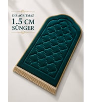 Diz Ağrıtmaz Ortopedik Seccade 1.5 cm Süngerli Kaymaz Taban Çanta Hediyeli