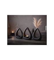 3'lü Set Vazo, Tütsülük, Led Mumluk, Çiçek Vazosu, Modern ve Minimalist İç Mekan Led Mum Hediye