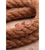 Yusufçuk Mini Rose Gümüş Küpe 6817