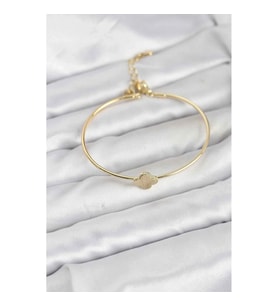 Mey İthalat® Yonca Model Gold Renk Kadın Bileklik