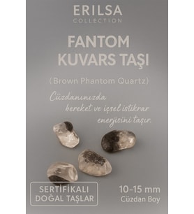 Sertifikalı Fantom Kuvars Taşı Kütle 10-15 mm Cüzdan Boy – Bereket ve İstikrar Enerjisi Taşı (Çok Renkli)