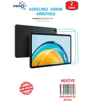 2 ADET Huawei Matepad SE 10.4" Tablet İçin Tam Uyumlu Ekran Koruyucu Cam Nano HD Esnek Kırılmaz