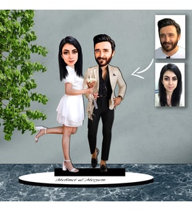 KİŞİYE ÖZEL EVLİ, SEVGİLİ, ÇİFT TASARIMLI BİBLO B34