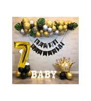 Kral Taçlı 7 Yaş Happy Bırthday Doğum Günü Seti