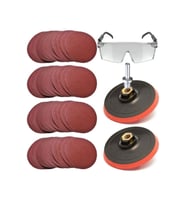 Cırt Zımpara Seti + Matkap Aparatı + Gözlük 115 mm(40 Parça)