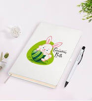 BK Gift Kişiye Özel Paskalya Bayramı Beyaz Defter ve Kalem Seti-13