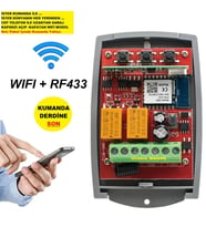 DÜNYANIN HER YERİNDEN CEP TELEFON İLE GARAJ KAPISINI AÇIP KAPATAN WİFİ MODÜL (KUMANDA İLEDE AÇIP KAPATIR)