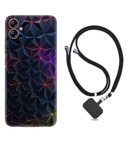 Samsung Galaxy A04E Kılıf Silikon Boyun Askılı İpli Desenli Silikon Renkli Prizmalar 1783
