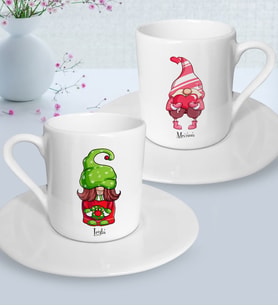 BK Gift Kişiye Özel Sevgililer Temalı 2’li Türk Kahvesi Fincanı, Sevgililer Günü Hediyesi, Sevgiliye Hediye, Ev Hediyesi-3