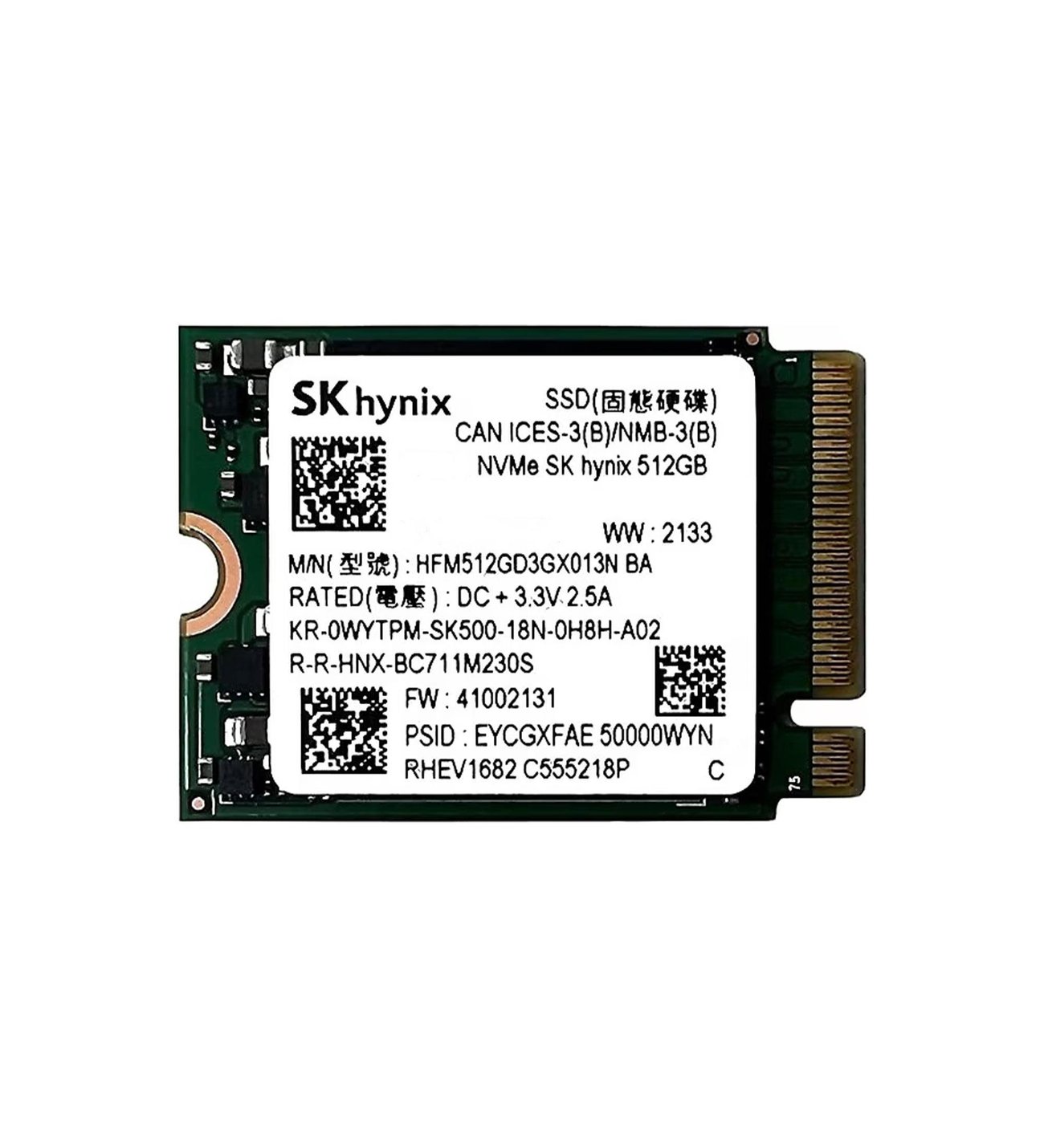 SK Hynix BC901 512GB 2230 M.2 NVMe SSD
