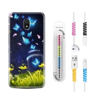 Xiaomi Redmi 8A 8 Pro 9C 9T 10C 11T Pro Kılıf Kablo Koruma Spiral Silikon Neon Butterflys 1309