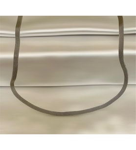 İtalyan Model Hasır Kordon Çelik Silver Unisex Kolye 65 cm (Gümüş)