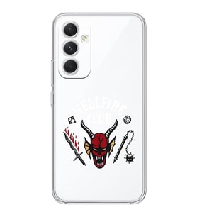 Samsung Galaxy A35 Uyumlu Hellfire Club Tasarımlı Şeffaf Telefon Kılıfı
