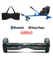 Citymate Elektrikli Kaykay Akıllı Denge Hoverboard + HoverKart + Çanta FULL LEDLİ EXTREM PAKET D18