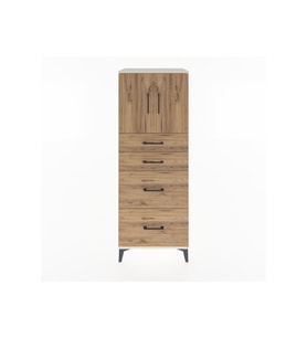 Hyperion Dolap 2 Raflı 4 Çekmeceli 2 Kapaklı 60x44x163 Aytaşı-Çam