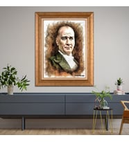 Altın Paspartulu Atatürk  Çerçeveli Tablo C683 (Gold)