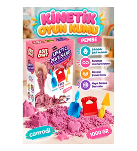 03693 AKSESUARLI PEMBE KİNETİK OYUN KUMU 1000 GR
