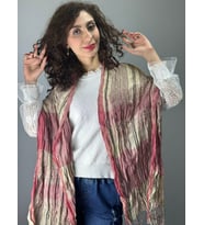 PEMBE KREM DESENLİ KADIN FULAR ŞAL EŞARP 190X65 CM