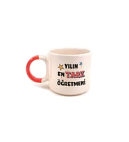 Yılın En Tarz Öğretmeni Baskılı Kırmızı Kulplu P Öğretmenler Günü Kupa