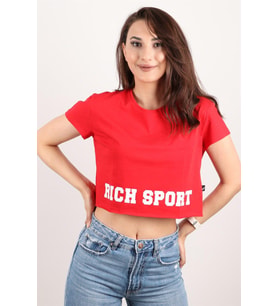 Kadın Kısa Kollu Crop Bluz