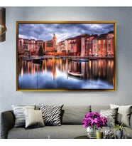 Altın Çerçeveli dekoratif tablo l78 (Gold)