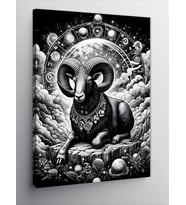 Kanvas Tablo Astrolojik Koç Burcu