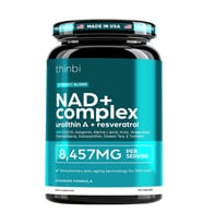 THİNBİ NAD  8457 mg Extra Strength, Green Tea + Astaxanthin for Women & Men, Resveratrol, CoQ10, Alpha Lipoic Acid – Energy Antı-Agıng,Cell Regeneration  60 Capsul.Abd Menşei (Renksiz)