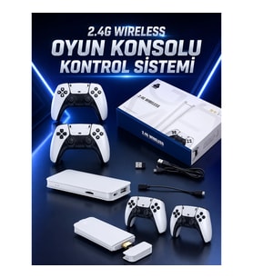 3D 4K HD Retro Oyun Konsolu – Çift 2.4G Kablosuz Oyun Kollu