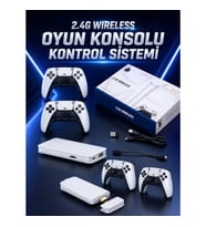 3D 4K HD Retro Oyun Konsolu – Çift 2.4G Kablosuz Oyun Kollu