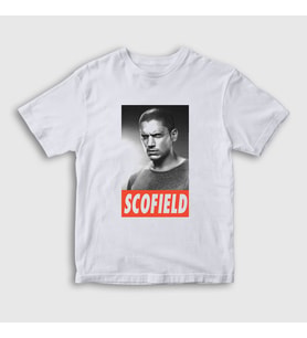 Presmono Unisex Çocuk Beyaz Michael Scofield Prison Break T-Shirt 276062tt
