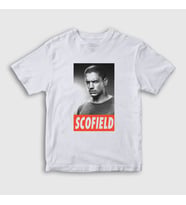 Presmono Unisex Çocuk Beyaz Michael Scofield Prison Break T-Shirt 276062tt