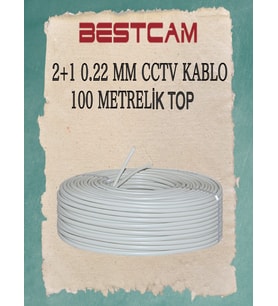 BESTCAM 2+1 0,22 MM CCTV Kablo 100 Metrelik Top