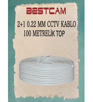 BESTCAM 2+1 0,22 MM CCTV Kablo 100 Metrelik Top