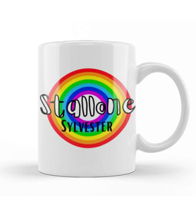 Sylvester Stallone  Retro Rainbow Style Kupa Bardak Porselen