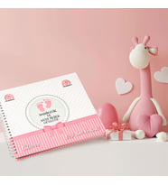 İsim Baskılı Hamilelik ve Anne Bebek Günlüğü Pembe - Anı Defteri 20x23 cm