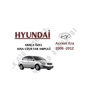 Hyundai Accent Era 2006-2012 Kısa Uzun Far Ampulü h4
