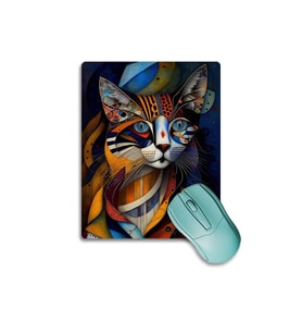 SonicTouch DragonLi Kedi Figürlü Kaymaz Taban Pürüzsüz Yüzey Gamer Oyuncu Dikişsiz Mouse Pad 17x21cm