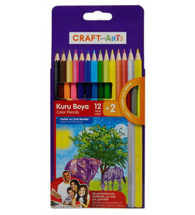Craft And Arts İnce Kuru Kalem Boya Seti 12+2'li