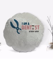 BK Gift Kişiye Özel İsimli Diş Hekimi Tasarımlı Dekoratif Kırlent Yastık-1