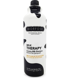 Morfose Milk Therapy Şampuan - Süt Proteinli ve Bitki Özlü, Tüm Saç Tipleri İçin Yumuşatıcı, 1000 ml